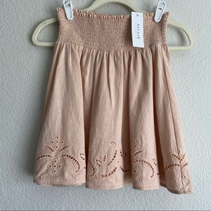 AFFAIR CURRENT AIR NWT NEW Pale Pink Cutout Twirl Skirt Anthropologie Small